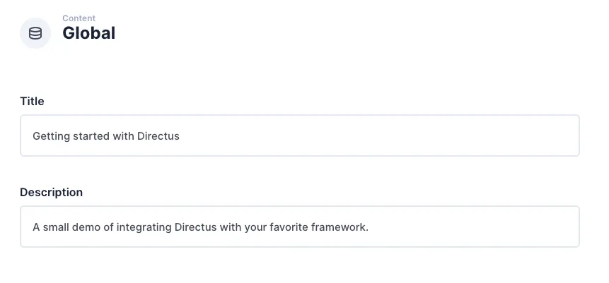 Creating global collection